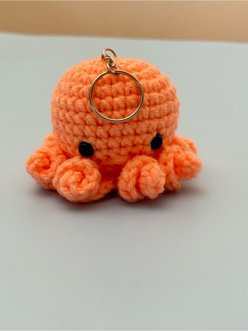 Handmade Crochet Octopus Keychain Coral Amigurumi Charm Kawaii Ocean Gift